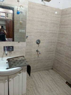 Bathroom in 2 BHK Builder Floor at Dhakoli – for Rent