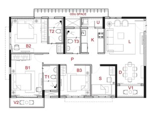 Floor Plan in 3.5 BHK Apartment at PrimarcThe Soul, Rajarhat New Town – for Sale