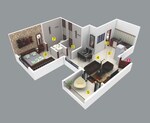 1 BHK 610 Sq.Ft. Apartment in Yewalewadi