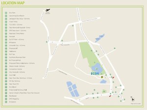 3 BHK Apartment – Map Location View at The Ecos, New Town - for Sale