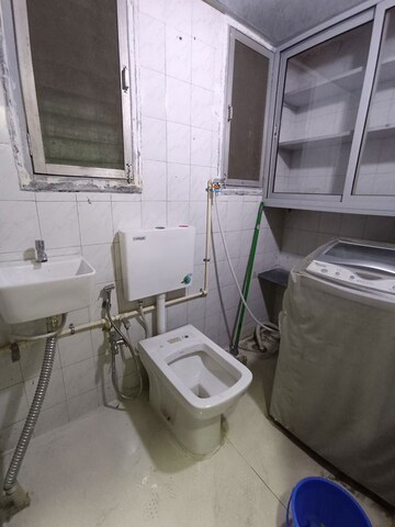 Bathroom in 1 BHK Apartment at JVM Corner Stone, Naupada – for Rent