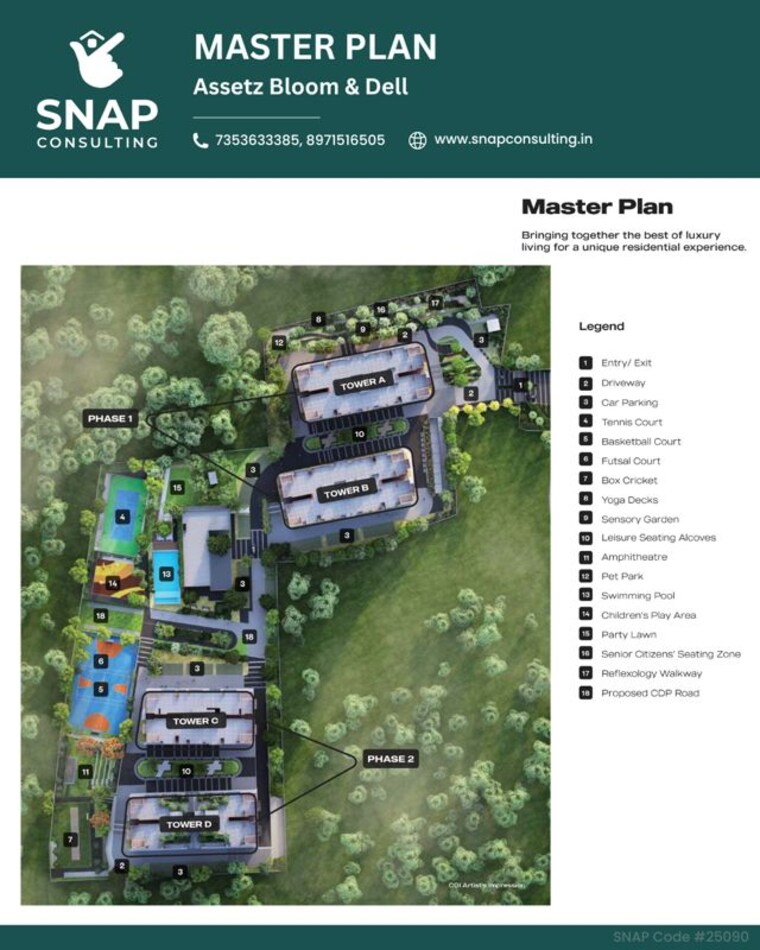 Master Plan, assetz-bloom-and-dell 3 Bedroom 1839 Sq.Ft. Apartment In Whitefield Road Bangalore 9660278