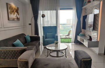 Living Room in 2.5 BHK Apartment at Duville Riverdale Heights, Kharadi – for Rent