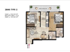 Floor Plan in 3 BHK Apartment at Farukh Nagar – for Sale