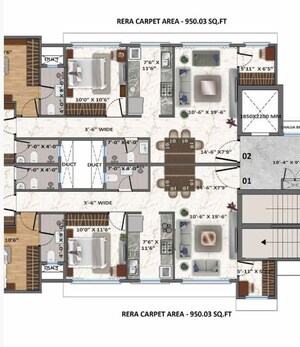 Floor Plan in 3 BHK Apartment at Aventus Westbrook, Andheri East – for Sale