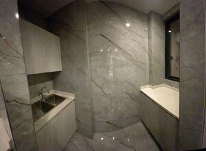 Bathroom in 3 BHK Apartment at Panchsheel Enclave – for Rent