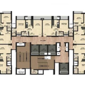 Floor Plan in 1 BHK Apartment at Sahyog Oshi, Oshiwara – for Rent