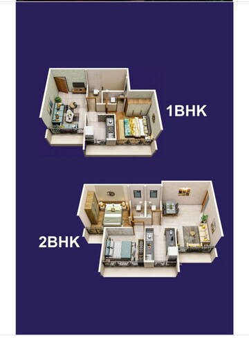 Floor Plan in 2 BHK Apartment at Taloja – for Sale