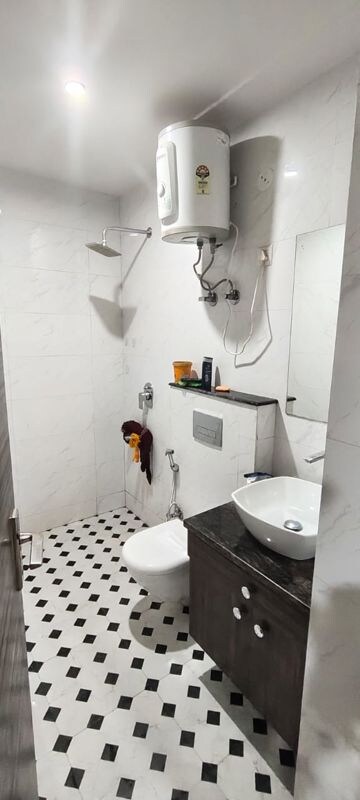 Bathroom in 2 BHK Builder Floor at The Galaxy Hotel, Sector 15 – for Rent
