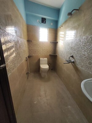 Bathroom in 3 BHK Apartment at Tirath Project, Rajarhat – for Rent