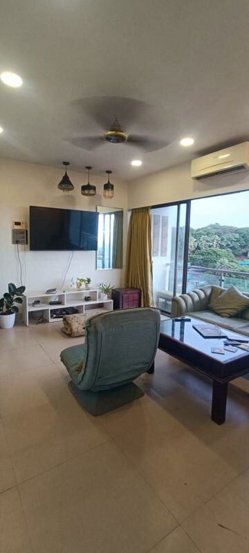 Living Room in 1 BHK Apartment at Conwood Astoria, Goregaon East – for Rent