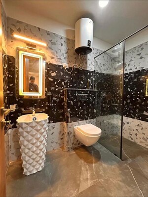 Bathroom in 3 BHK Builder Floor at Chattarpur – for Sale