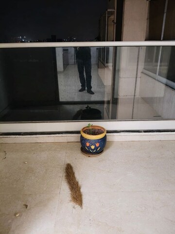 Balcony in 3 BHK Apartment at Newa Bhakti Park Airoli, Airoli Sector 1 – for Rent