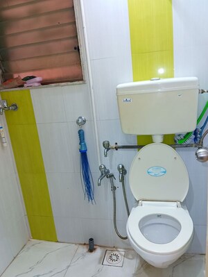 Bathroom in 1 BHK Apartment at Prabhat Upvan CHS, Gawand Baug – for Rent