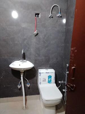 Bathroom in 1 BHK Builder Floor at Mehrauli – for Rent