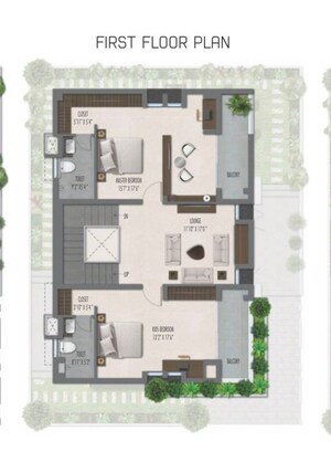 Floor Plan in 4 BHK Villa at GKRS Palacio, Bandlaguda Jagir – for Sale
