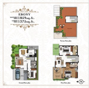 Floor Plan in 3 BHK Apartment at Shriram Chirping Grove 2, Sarjapur Road – for Sale