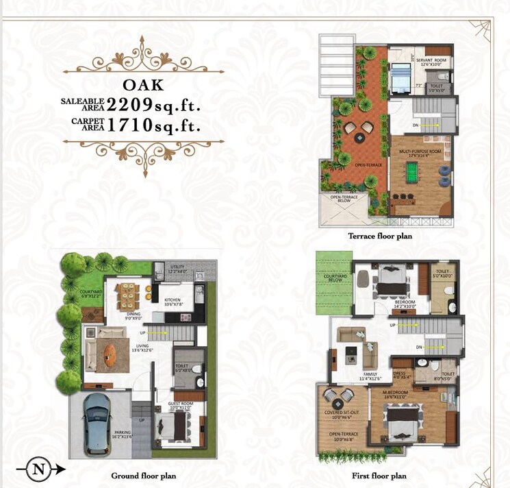 Floor Plan, shriram-chirping-grove-2 3 Bedroom 2627 Sq.Ft. Apartment In Sarjapur Road Bangalore 9743516