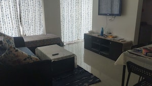 Living Room in 1 BHK Apartment at Rama Livmo, Hinjewadi – for Rent