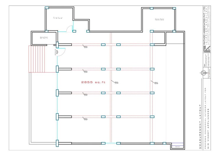 Floor Plan, canada corner Commercial Shop 2855 Sq.Ft. In Canada Corner Nashik 9744329
