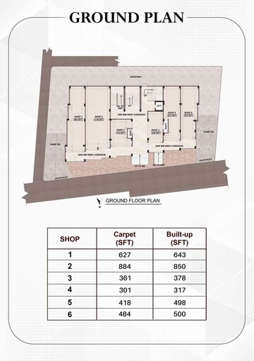 Floor Plan in 2 BHK Apartment at Bankim Nagar – for Sale