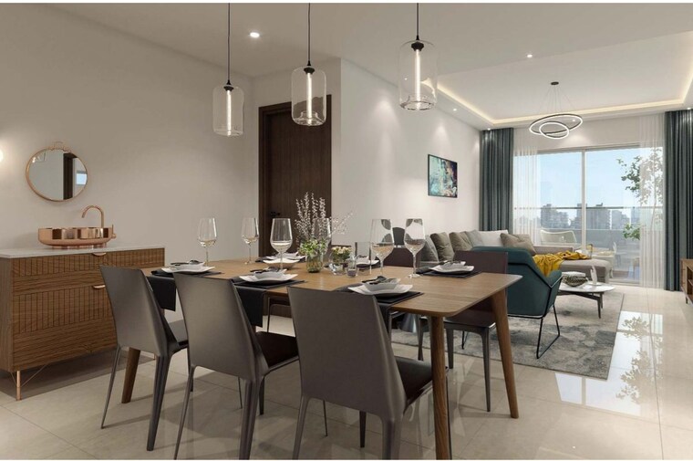 Dining area, kokapet 4 Bedroom 5518 Sq.Ft. Apartment In Kokapet Hyderabad 9748020