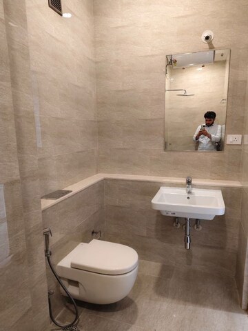 Bathroom in 3 BHK Apartment at Adani Ten BKC, Bandra East – for Rent