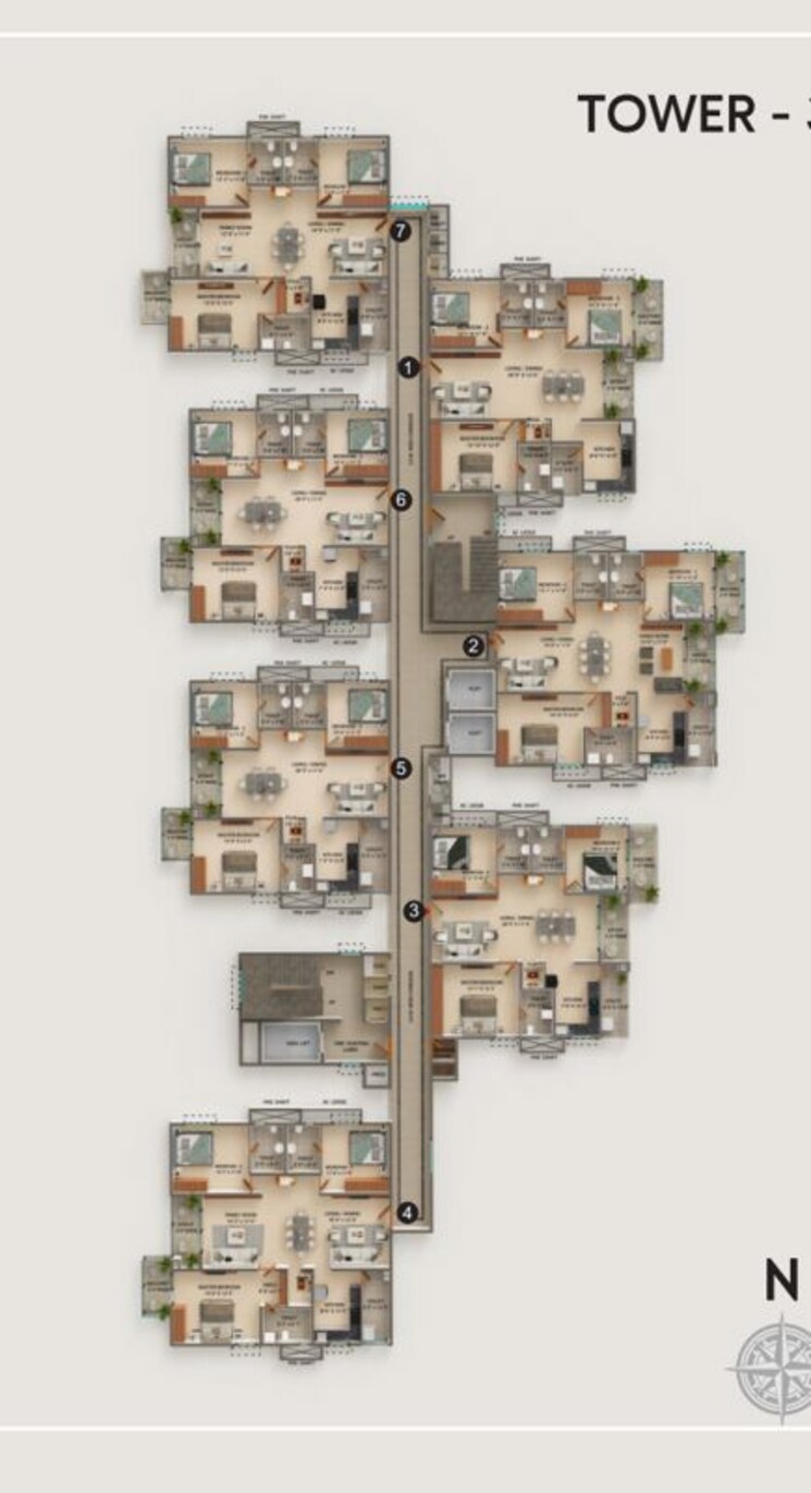 Master Plan, kokapet 3 Bedroom 2415 Sq.Ft. Apartment In Kokapet Hyderabad 9748988