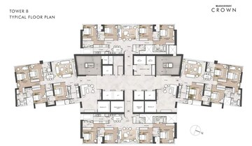 Floor Plan in 5 BHK Apartment at Rustomjee Crown, Prabhadevi – for Sale