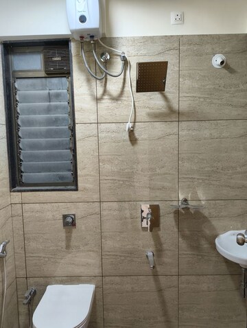Bathroom in 1.5 BHK Apartment at Chandak 34 Park Estate, Goregaon West – for Rent