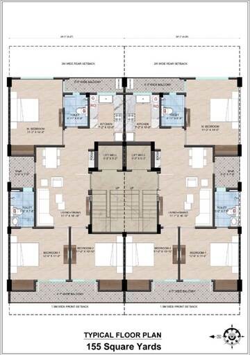 Floor Plan in 3 BHK Builder Floor at Palda Dhaani – for Sale