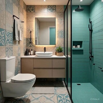 Bathroom in  Pg at Viram Khand – for Rent