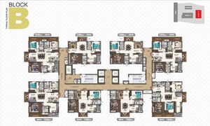 Floor Plan in 3 BHK Apartment at Vertex 33 West, Nallagandla – for Sale