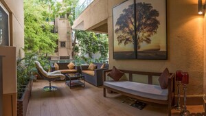 Living Room in 4 BHK Apartment at Brigade Crescent, Frazer Town – for Sale