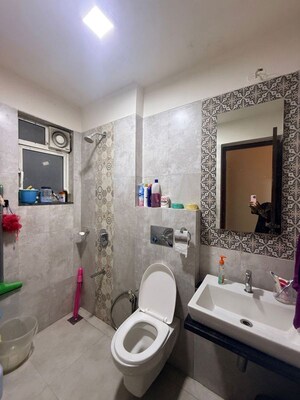 Bathroom in 2 BHK Apartment at Omkar Ananta, Goregaon East – for Rent