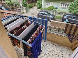 Balcony in 2 BHK Apartment at Shiv Villa Apartment, Karve Nagar – for Rent