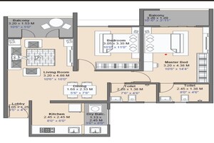 Floor Plan in 2 BHK Apartment at Kharadi – for Sale