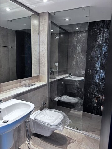 Bathroom in 3 BHK Apartment at Panchshil Towers, Kharadi – for Rent