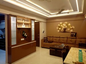 Living Room in 3 BHK Apartment at Majestique Towers, Kharadi – for Rent