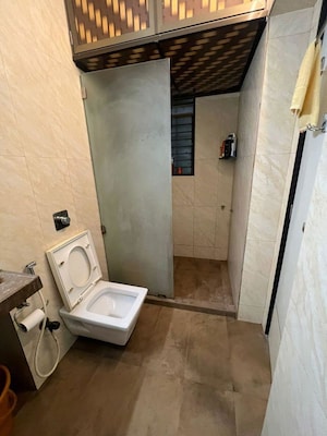 Bathroom in 3 BHK Apartment at Dattani Shelter, Goregaon West – for Rent