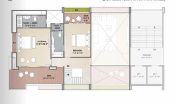 Floor Plan in 4 BHK Apartment at Pal – for Sale