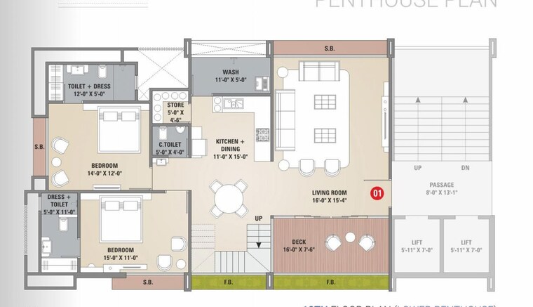Floor Plan, pal 4 Bedroom 3630 Sq.Ft. Apartment In Pal Surat 9751492