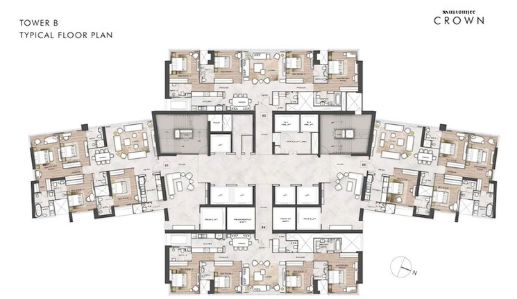 Floor Plan, rustomjee-crown 5 Bedroom 3050 Sq.Ft. Apartment In Prabhadevi Mumbai 9751629