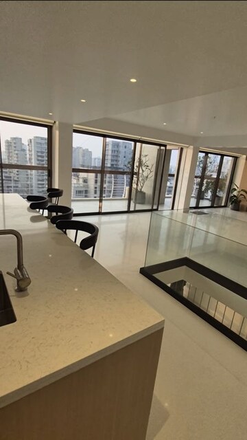 Living Room in 3.5 BHK Penthouse at Arth Crown Palace, Bandra West – for Rent