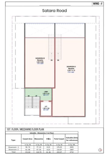 Floor Plan in  Office Space at Satara Road – for Sale