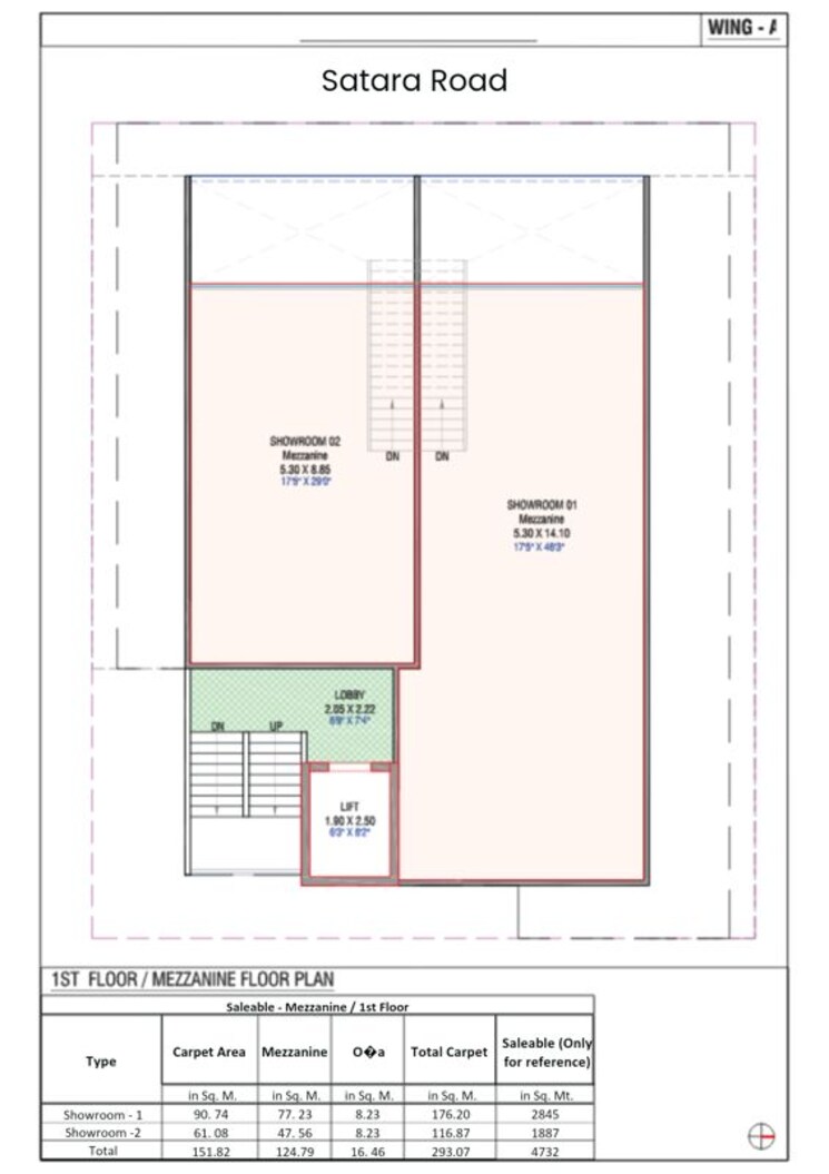 Floor Plan, satara road Commercial Office Space 968 Sq.Ft. In Satara Road Pune 9753471