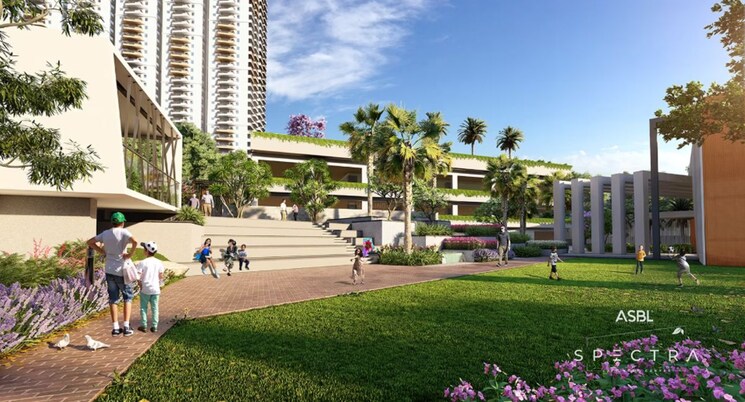 Garden, asbl-spectra 3 Bedroom 1980 Sq.Ft. Apartment In Financial District Hyderabad 9753881