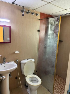 Bathroom in 3 BHK Apartment at Hiland Park – for Rent