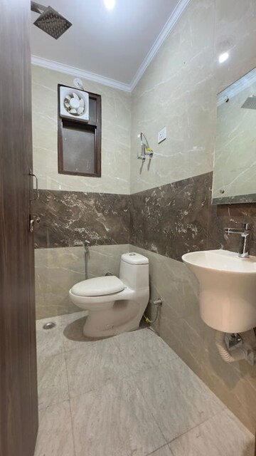 Bathroom in 2 BHK Builder Floor at Chattarpur – for Rent