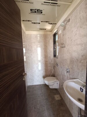 Bathroom in 2 BHK Apartment at Chandak 34 Park Estate, Goregaon West – for Rent